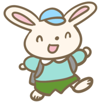Rabbit elementary school student (boy)