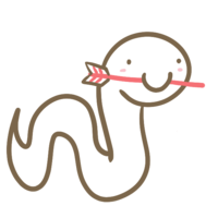White snake holding Hamaya