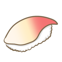 surf clam nigiri sushi