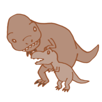 Dinosaur parent and child