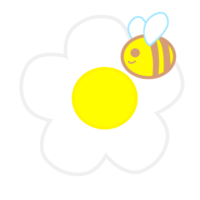 Flower and honey bee