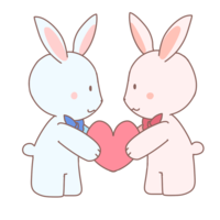 Rabbit with a heart