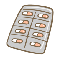 Capsule tablet sheet (orange)