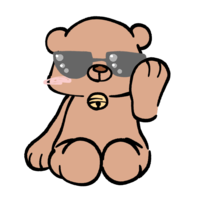 Bear wearing sunglasses