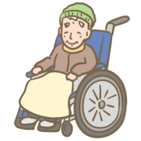 Grandpa in a wheelchair