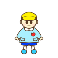 A kindergarten child (boy) wearing a hat