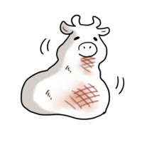 牛の形の餅