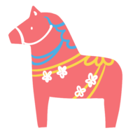 Western-style horse figurine (red)