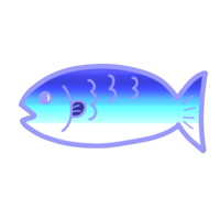 グラデーションの魚