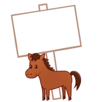 Signboard and horse (for character insertion)