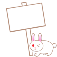 Signboard and rabbit (for character insertion)