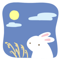 Moon and rabbit