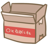 Cardboard box with an open lid