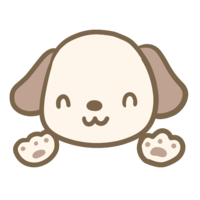Dog with brown ears