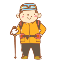 A man dressed as a mountain climber