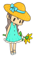 Sunflower and straw hat