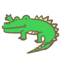 Crocodile with closed mouth