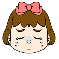 Girl's crying face