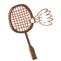 Badminton racket and shuttle