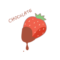 チョコレートがついた苺