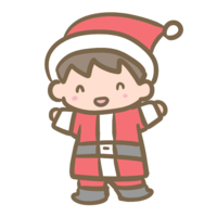 Boy in Santa clothes