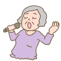 Healthy karaoke (grandmother)