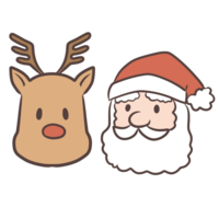 Santa and reindeer