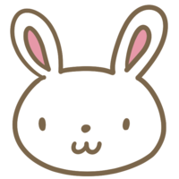 Rabbit face (white)
