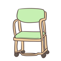 Chair with casters