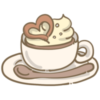 Heart chocolate latte