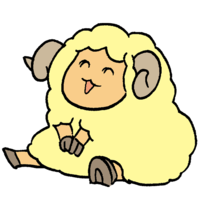 Sheep sitting