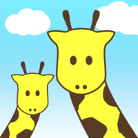 2 giraffes