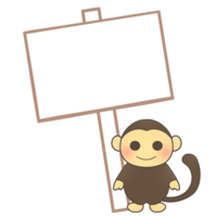 Signboard and monkey (for character insertion)