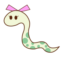 Snake with ribbon