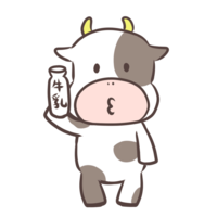 Cow with milk