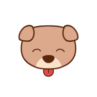 Dog's face with tongue out (smile)