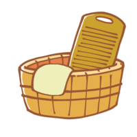 Washing tub and washing board