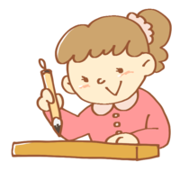 Girl doing calligraphy