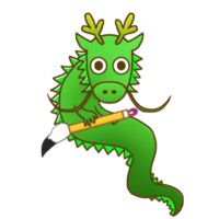 Dragon with a brush