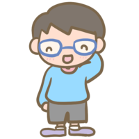 Shining boy (glasses)