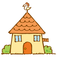 House with weathercock