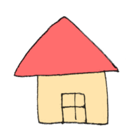 House with red roof