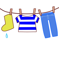 Dried laundry
