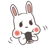 Rabbit eating Ehomaki