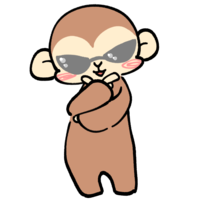Monkey wearing sunglasses