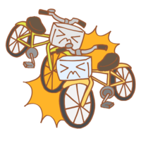 Accident between bicycles