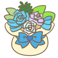 プリザの寄せ植え(寒色)