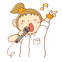 Singing high school girl