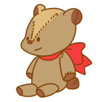 Hand-sewn teddy bear