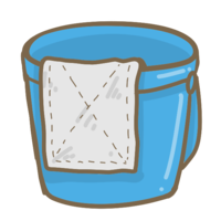 挂在水桶上的抹布